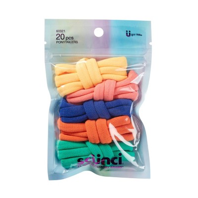 Scunci Bright Elastic Hair Ties With Holder - 40ct : Target