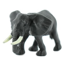 Collectible Wildlife Gifts | Elephant, Asian, Rubber Animal, Realistic Toy Figure, Model,   Hand Painted, Gift,      2 1/2"       CH420 BB108 - 1 of 4