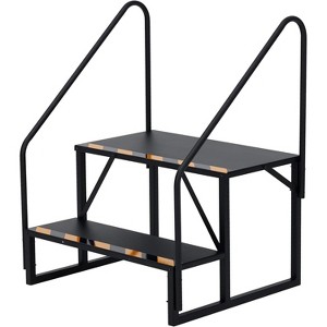 2 Step 1 Handrail RV Steps with Handrails Ladder, Steps for Home, 400 LBS Hot Tub Outdoor Steps, RV Stairs, Camper Steps Portable Stairs for Mobile - 1 of 2