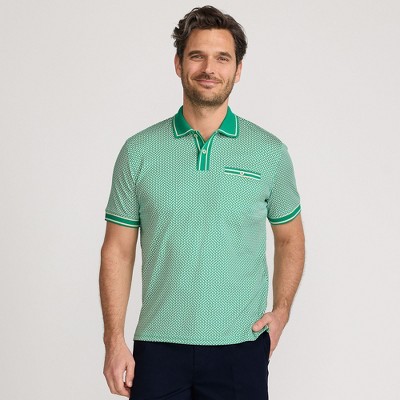Lands' End Men's Short Sleeve Tipped Welt Pocket Supima Polo