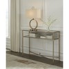 Signature Design by Ashley Cloverty Glass Top Sofa Table, Gold Finish - 4 of 4