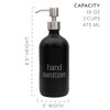 Darware Lotion / Sanitizer Pump Bottles 2pc Set; Glass Pump Dispenser Bottles for Hand Care, Pre-Labeled - 3 of 4
