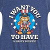 Girls' - Garfield - Want You To Have A Happy Fourth Fit & Flair Cap Sleeve Dress - 2 of 3