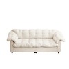 MAYEERTY 99.2 Inch Chenille Modern Comfort Deep Seat Sofa Upholstered Fluffy Cloud Sofa Beige Living Room Bedroom Office Apartment - 4 of 4