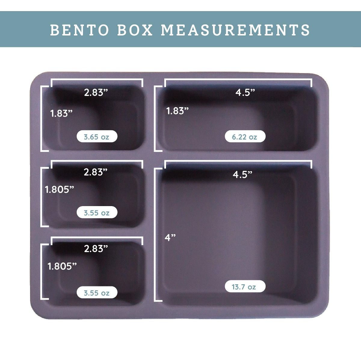 Austin Baby Co Leak-proof Silicone Bento Box for Toddlers and Kids- Durable & Eco-Friendly five compartment Lunch Box - thumbnail 10