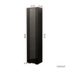 Gulches Black Side Cabinet with Aluminum Strip Lamps (Monochrome & Blue) - 40¡Á29¡Á170CM Large Storage Cabinet, 15mm Particleboard Organizer for Room - 4 of 4