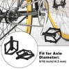 Unique Bargains Aluminum Alloy Bicycle Pedal Rear Foot Peg Black Fit 9/16 Inch Axles BMX MTB Bike Bicycle 1 Pair - 2 of 4
