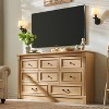 Sincido 8 Drawers Dresser for Bedroom, Farmhouse 61" Wide Tall Dressers w/Roman Column - 2 of 4