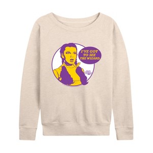 Women's - Wizard of Oz - Dorothy I've Got To See The Wizard Lightweight French Terry Wide Neck Long Sleeve Shirt - 1 of 4