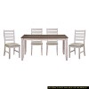 NicBex Dining Table Set for 6 Farmhouse Grayish White and Brown Finish Dining Set with 6 Side Chairs for Kitchen - 3 of 4