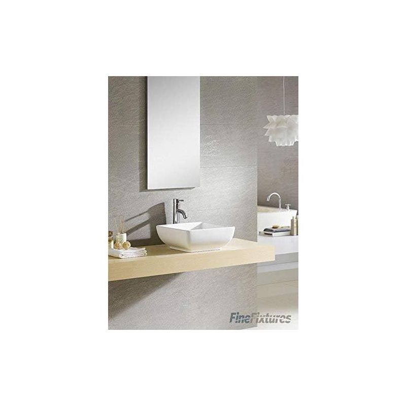 Fine Fixtures Stylized Vessel Bathroom Sink Vitreous China - Square, 2 of 9