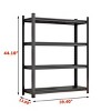Syemin Utility Storage Shelves 4-Layer Metal Storage Rack, Garage Shelves, Adjustable Height Garage Shelving Storage, Black, 39.4"*13.8"*44.1" - 4 of 4