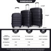 3PCS Suitcase Luggage Sets, Hardshell PP Lightweight Suitcase with TSA Lock, Spinner Wheels (20/24/28 IN) -ModernLuxe - 2 of 4
