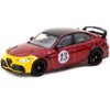 Alfa Romeo Giulia GTAm #13 Red Metallic and Yellow with Black Top "Global64" Series 1/64 Diecast Model by Tarmac Works - 2 of 3
