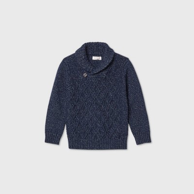 boys shawl neck sweater