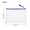 Unique Bargains PVC Waterproof Zipper Home Office Travel File Bag 3 Pcs - 2 of 4