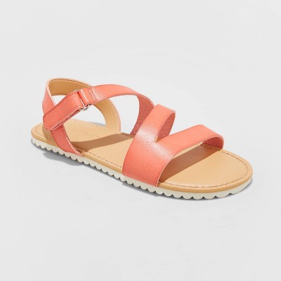 girls coral sandals