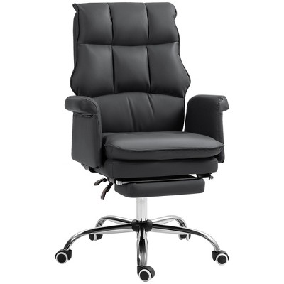 NicBex PU Leather Adjustable Height Swivel Executive Office Chair with Back Tilt and Footrest for Work Study