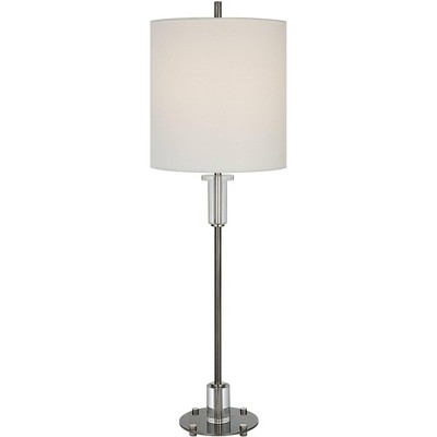 Uttermost Aurelia 36 1/2" Luxe Nickel and Crystal Buffet Lamp