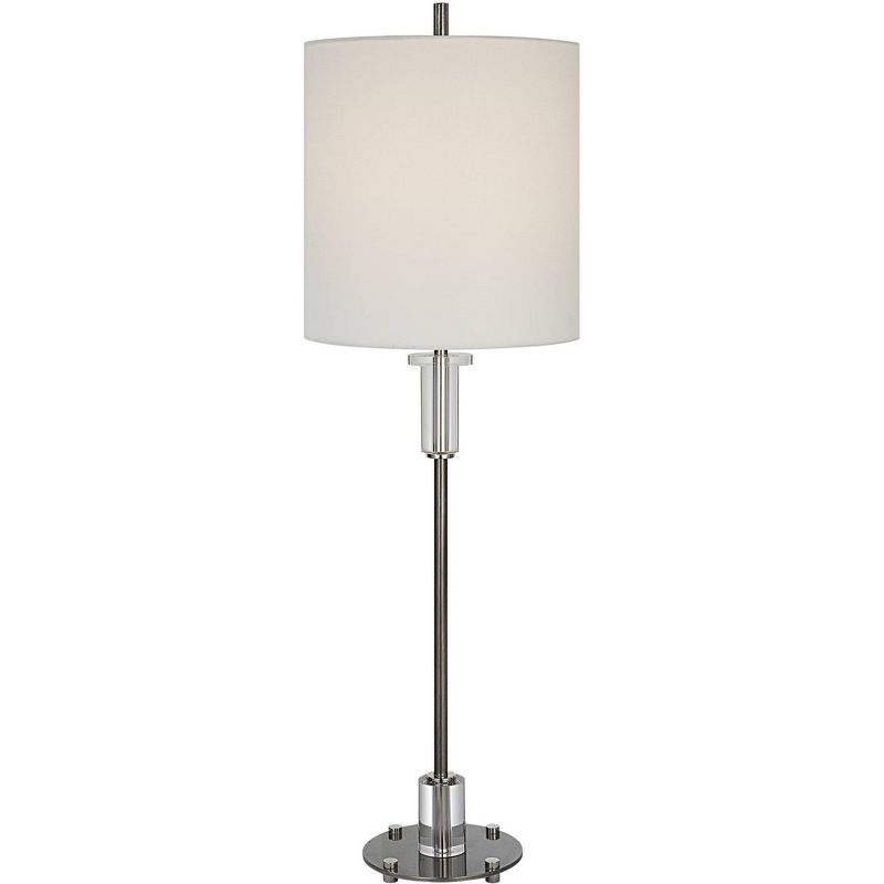 Uttermost Aurelia 36 1/2" Luxe Nickel and Crystal Buffet Lamp, 1 of 2