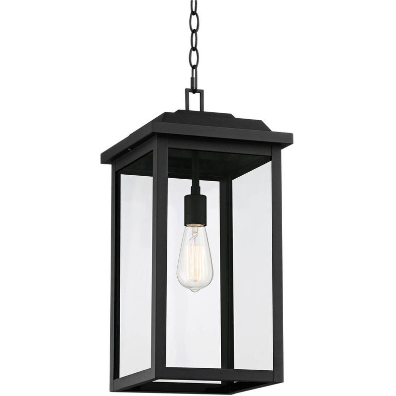 John Timberland Eastcrest Modern Outdoor Hanging Light Textured Black 21 1/2" Clear Glass for Post Exterior Barn Deck House Porch Yard Patio Outside, 1 of 9