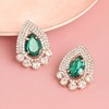 SOHI Women's Silver Teardrop Stud Earrings - 2 of 3