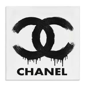 Stupell Industries Black Glam Drip Logo Canvas Wall Art - 1 of 4