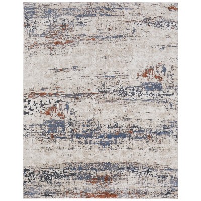 Gilmore Modern Abstract Ivory/Blue/Gray Area Rug