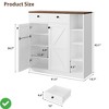 4-Tier Shoe Storage Cabinet w/Doors & Drawers 42'' Tall Modern Shoe Cabinet w/ 3 Adjustable Shelves & Stable Base - 2 of 4