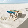 Sheila Wenzel-Ganny Bold Blue Orange Stripes Folding Stool - Deny Designs - 3 of 3