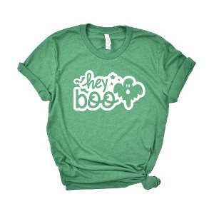 Simply Sage Market Women's Hey Boo Ghost Short Sleeve Graphic Tee - 1 of 2