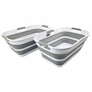 SAMMART 21L (5.5 Galloons) Collapsible Plastic Storge Basket / Washing Tub - 1 of 4