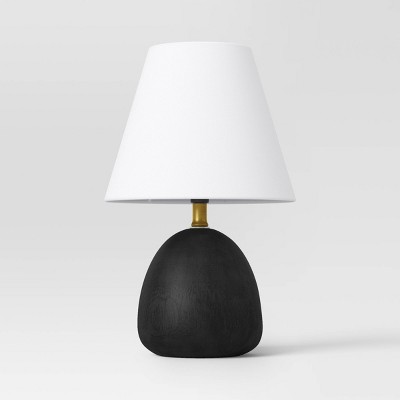 Faux Wood Mini Table Lamp Black - Threshold&#8482;