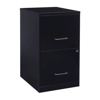 HIRSH Vertical 2-Drawer Metal Filing Cabinet - Black