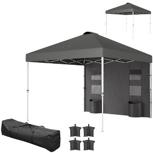 Aghana Digitals 10x10 Pop Up Canopy Tent, UPF50+ Instant Sun Shelter with Sidewall Storage Pockets, - 1 of 4