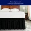 Subrtex Elastic Wrap Around Bed Skirt Dust Ruffle Smooth Soft Bed Frame Cover 15-inch Drop - 2 of 4