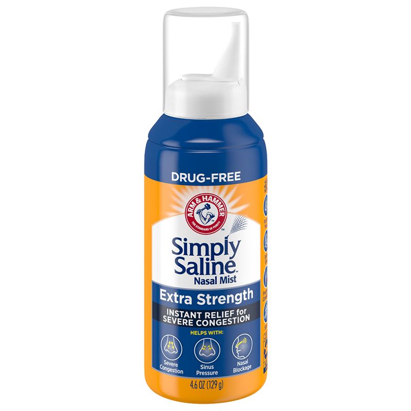 Simply Saline Extra Strength for Severe Congestion Relief Nasal Mist - 4.6oz, 1 of 12