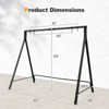 Infans Porch Swing Chair w/Stand Cupholder & Adjustable Chains A-Shaped Metal Frame - 2 of 4