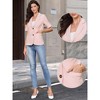 INSPIRE CHIC Women's Short Sleeve Notched Collar Lapel Open Front Business Work Casual Suit Blazer - 2 of 4