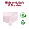 Smarty Had A Party 54" x 108" Pink Rectangular Plastic Tablecloths - 96 pcs - 4 of 4