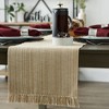 Design Imports  Variegated Fringe Table Runner, Taupe, 13X72" - 4 of 4