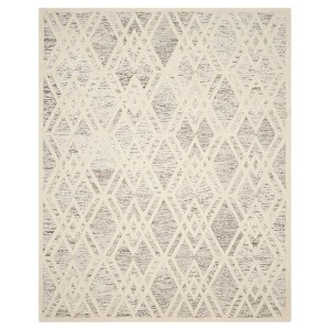 Light Brown/Ivory Abstract Tufted Area Rug - (8