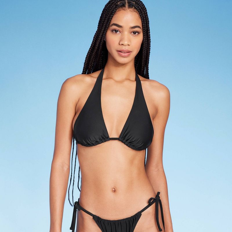 Women's Multiway Triangle Bikini Top - Wild Fable™ Black, 1 of 12