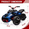 12V Ride on ATV Electric Motorcycle, Battery Powered Electric Vehicle w/LED Lights, High & Low Speed, Horn, Music, USB, Treaded Tires - 2 of 4