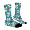 Skull Pattern Women Printed Crew Socks Funny Funky Socks Soft Polyester Novelty Gifts for Artists Men - 3 of 4