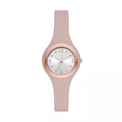 Women's Rubber Unibody Strap Watch - A New Day™ Rose Gold/Blush