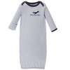 Luvable Friends Baby Boy Cotton Long-Sleeve Gowns 3pk, Airplane, 0-6 Months - 4 of 4