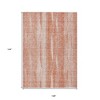 Orange And Salmon Botanical Leaves Washable Indoor Outdoor Area Rug - 3 of 4