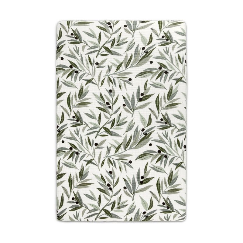 Babyletto Olive Branches Muslin Mini Crib Sheet, 4 of 9