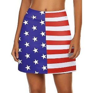 Ekouaer Women's Active Performance Skort Lightweight Skirt for Running Tennis Golf Workout Sports - 1 of 4